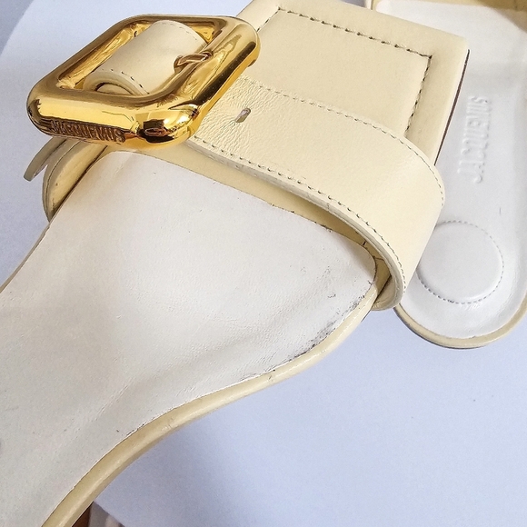 Jacquemus geometric buckle  mule slides  Les Sandales Regalo Basses Size 38 - Picture 11 of 13